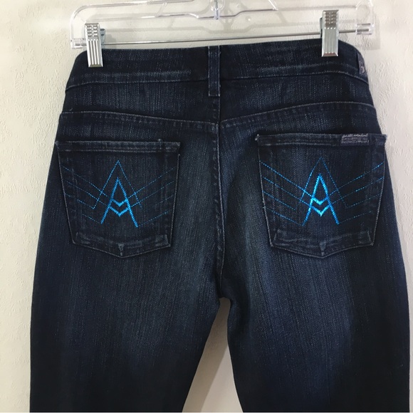 Brand New NWOT Seven for all Mankind A Pocket Metallic Embroidered Jeans size 29 - Picture 6 of 7